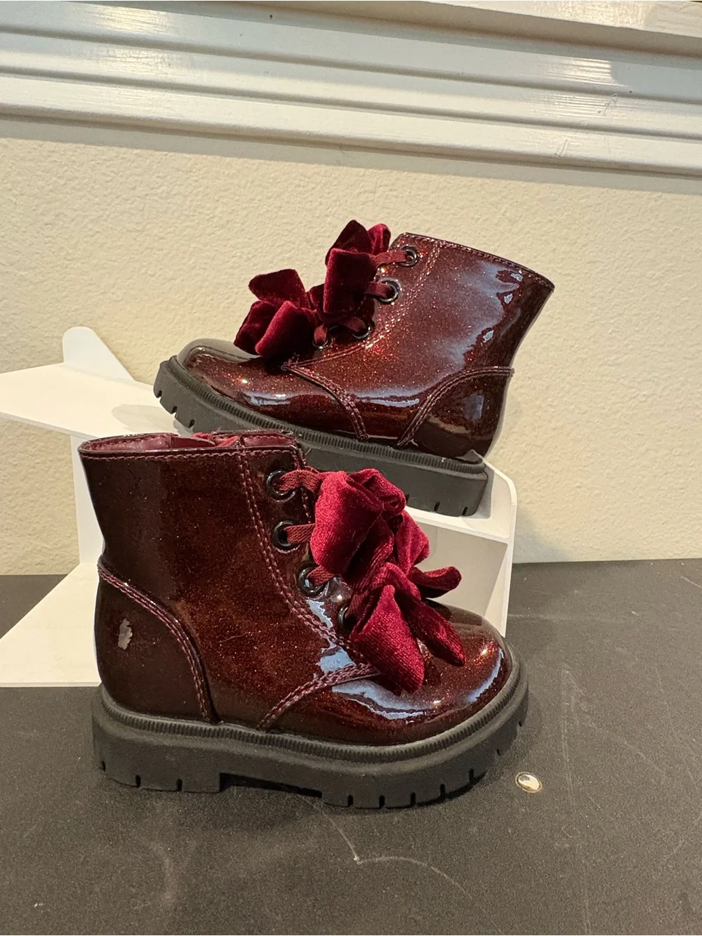 Toddler Estes Shimmer Combat Boots - Cat & Jack Size 7 NEW